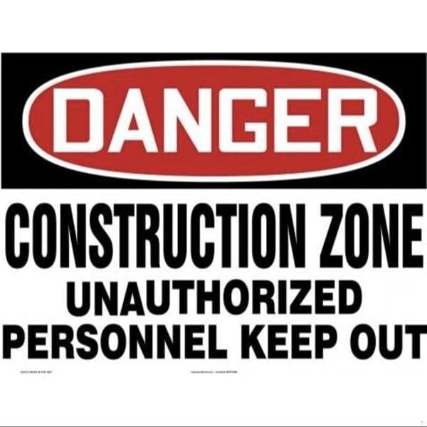 Accuform OSHA DANGER SAFETY SIGN CONSTRUCTIO MCRT126XP MCRT126XP - main